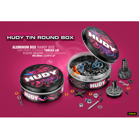 HUDY Tin Round Box 80x30mm