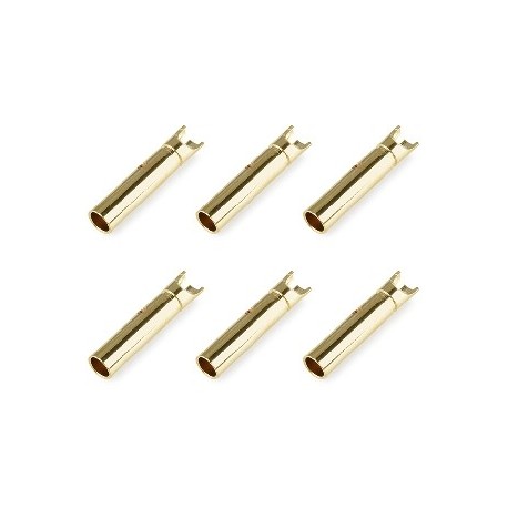 	Team Corally - Bullit Connector 2.0mm - Female - Gold Plated - Ultra Low Resistance - 6 pcs