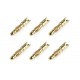 Team Corally - Bullit Connector Male 2.0mm - Spring Type - Gold Plated - Wire Straight - 6 pcs