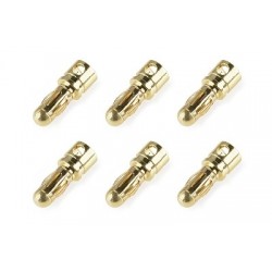 	Team Corally - Bullit Connector Male 3.5mm - Spring Type - Gold Plated - Wire Straight - 6 pcs