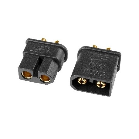 	Team Corally - TC PRO Connector 3.5mm - Gold Plated Connectors - Reverse polarity protection - Male + Female - 1 pair