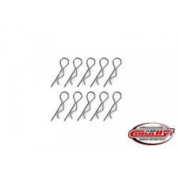 Team Corally - Body Clips 45° Bent - Small - Black - 10 pcs