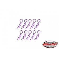 	Team Corally - Body Clips 45° Bent - Small - Purple - 10 pcs
