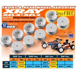 4WD FRONT WHEEL AERODISK WITH 12MM HEX - WHITE (10)