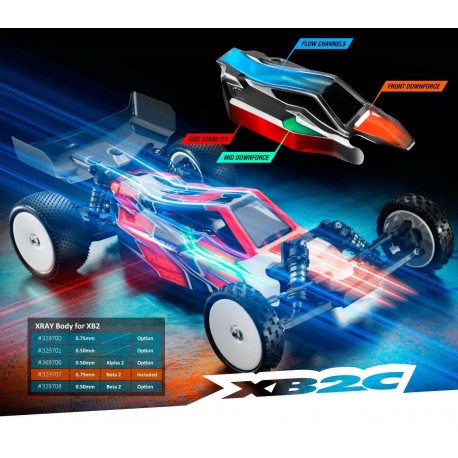 XRAY BODY FOR 1/10 2WD OFF-ROAD BUGGY 0.5MM - BETA 2 - LIGHT