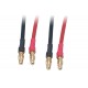LRP universal charging lead - 2x4mm gold plated connectors