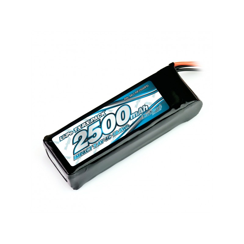Ondenkbaar Dierentuin heelal Muchmore IMPACT FD LiPo Battery 2500mAh 7.4V 4C Flat Size for Tx & Rx